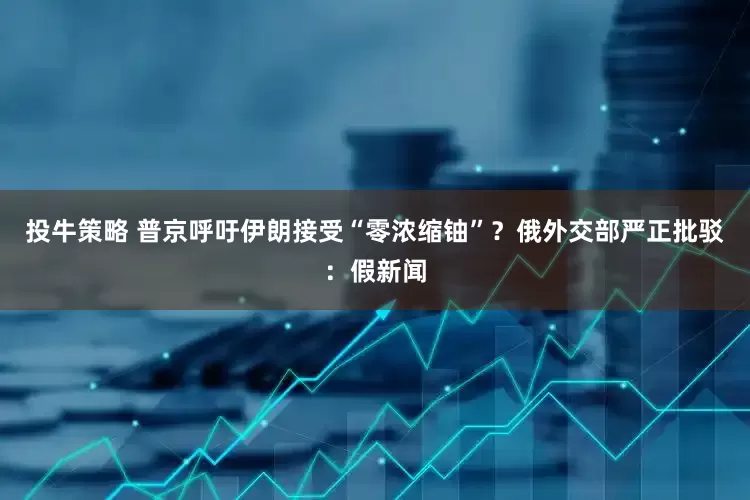 投牛策略 普京呼吁伊朗接受“零浓缩铀”？俄外交部严正批驳：假新闻