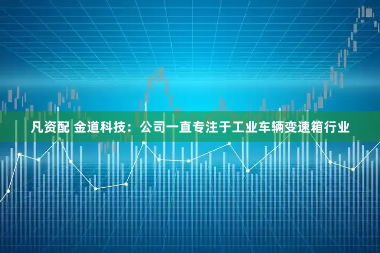 凡资配 金道科技：公司一直专注于工业车辆变速箱行业